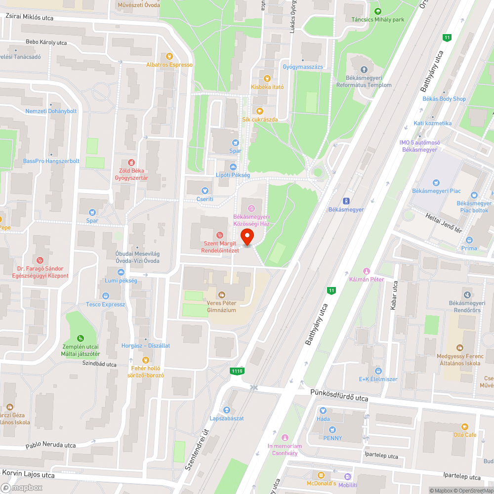 Fitness park bejelentés helye