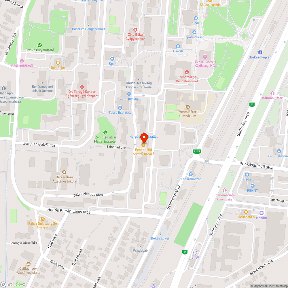 Hepehupás járda bejelentés helye