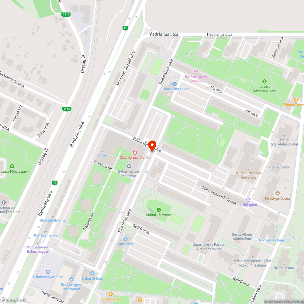 Kátyú bejelentés helye