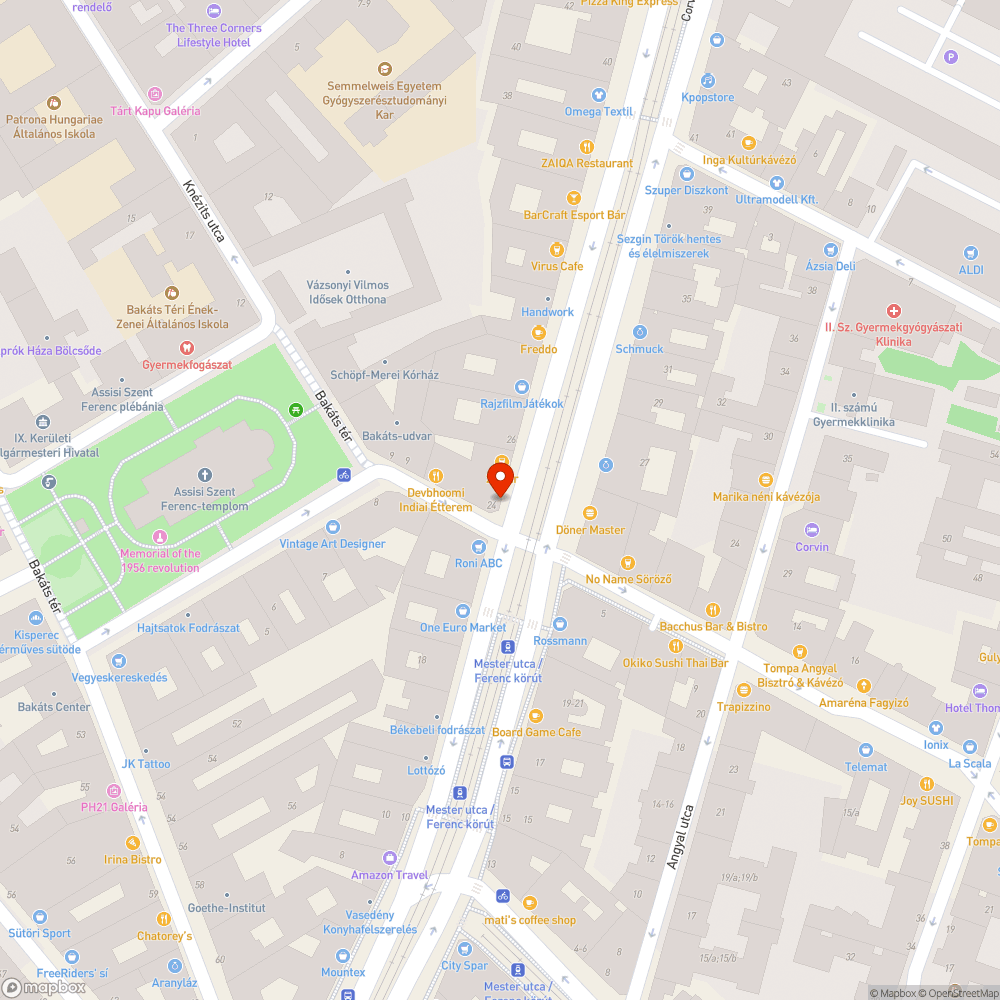 Kátyú Tompa u- Ferenc krt sarkán bejelentés helye