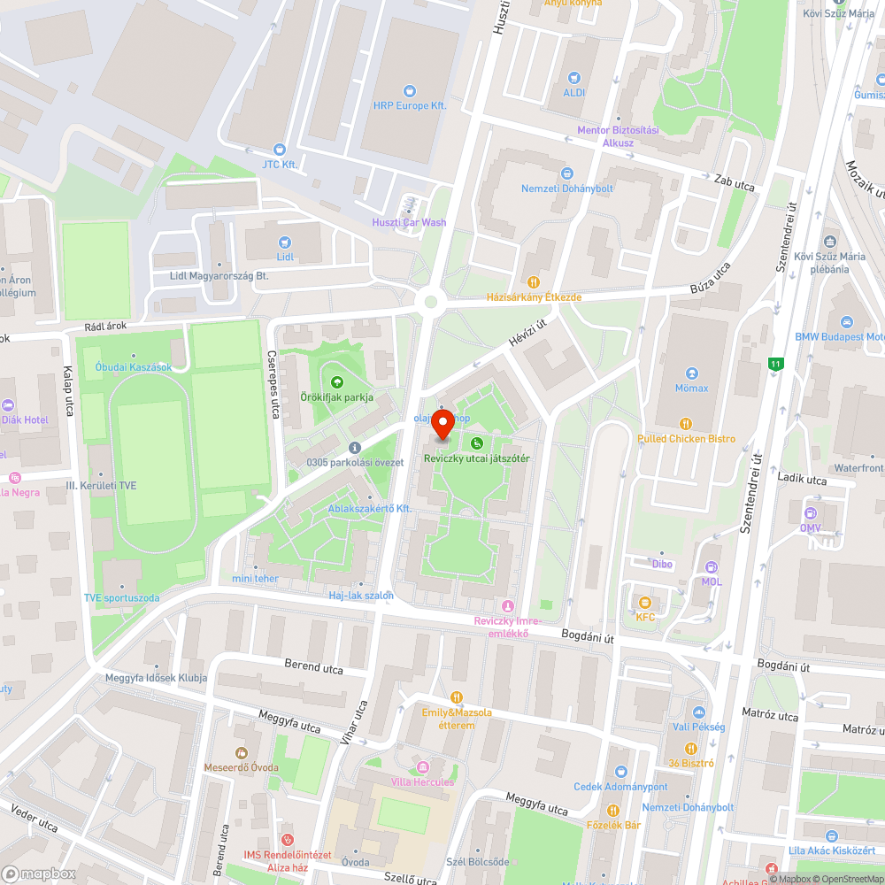 Balesetveszelyes racs bejelentés helye