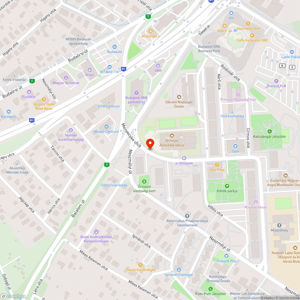 Olajfolt bejelentés helye