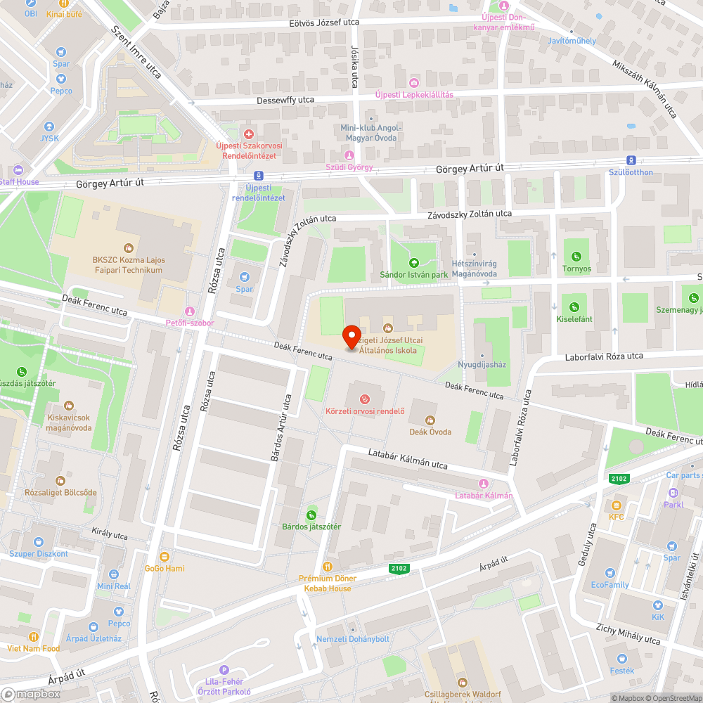 Deák Ferenc sétányon otthagyott fa tetemek bejelentés helye