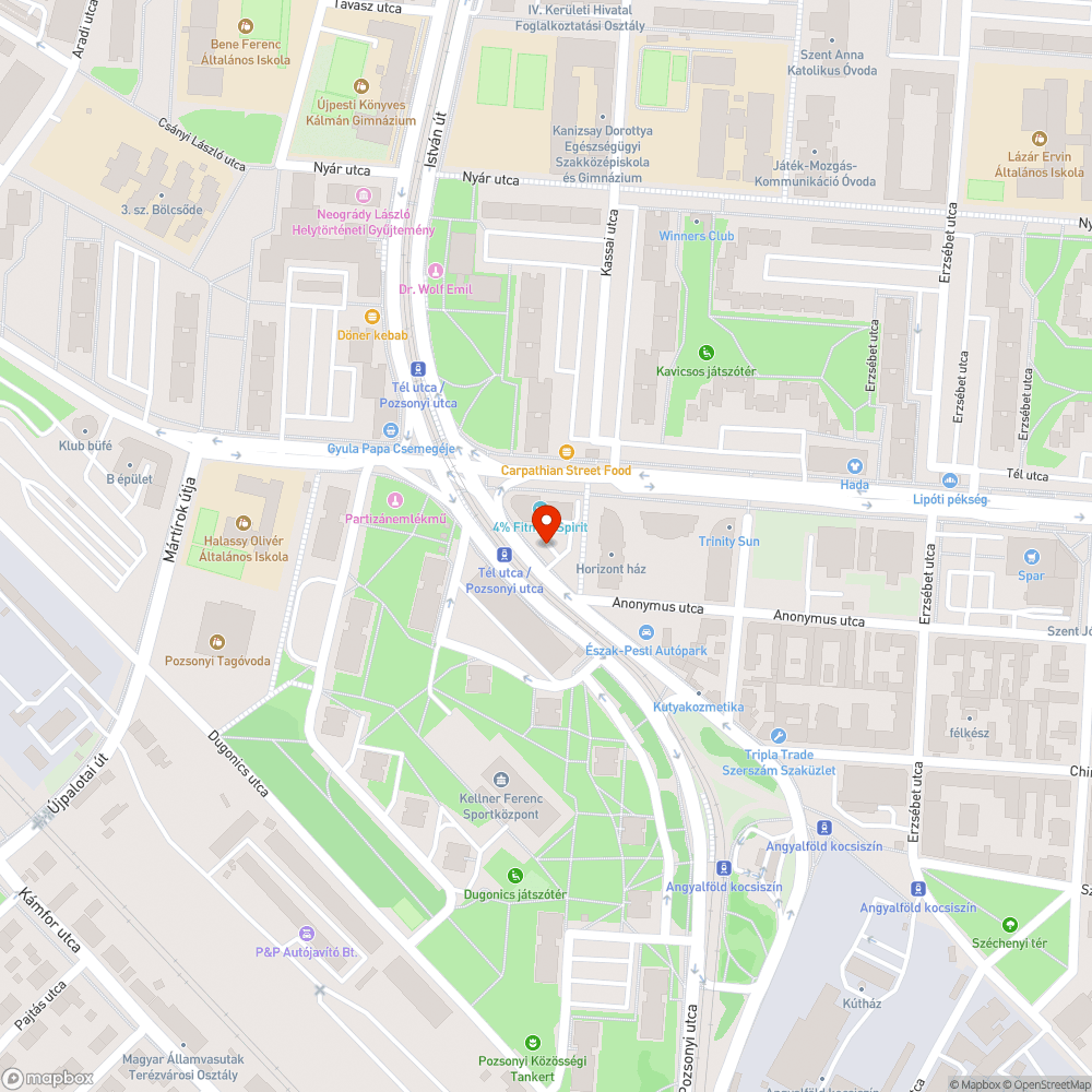 Műszaki hibás Stilo a járdán bejelentés helye