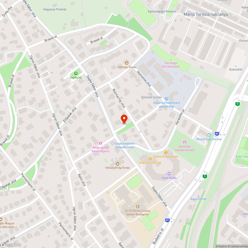 Maderspach Károlyné utca hiányzó pad bejelentés helye