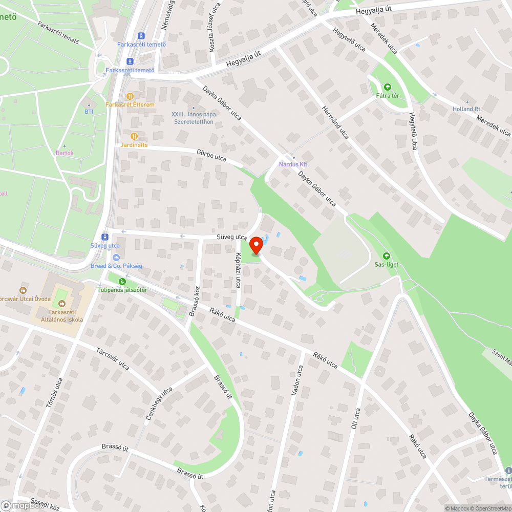 Süveg utcai park, hiányzó pad bejelentés helye