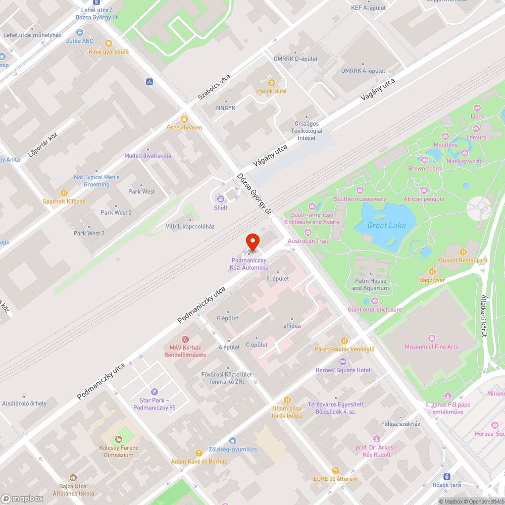 Podmaniczky utcai autómosó előtt hatalmas szemet és állati maradványok bejelentés helye