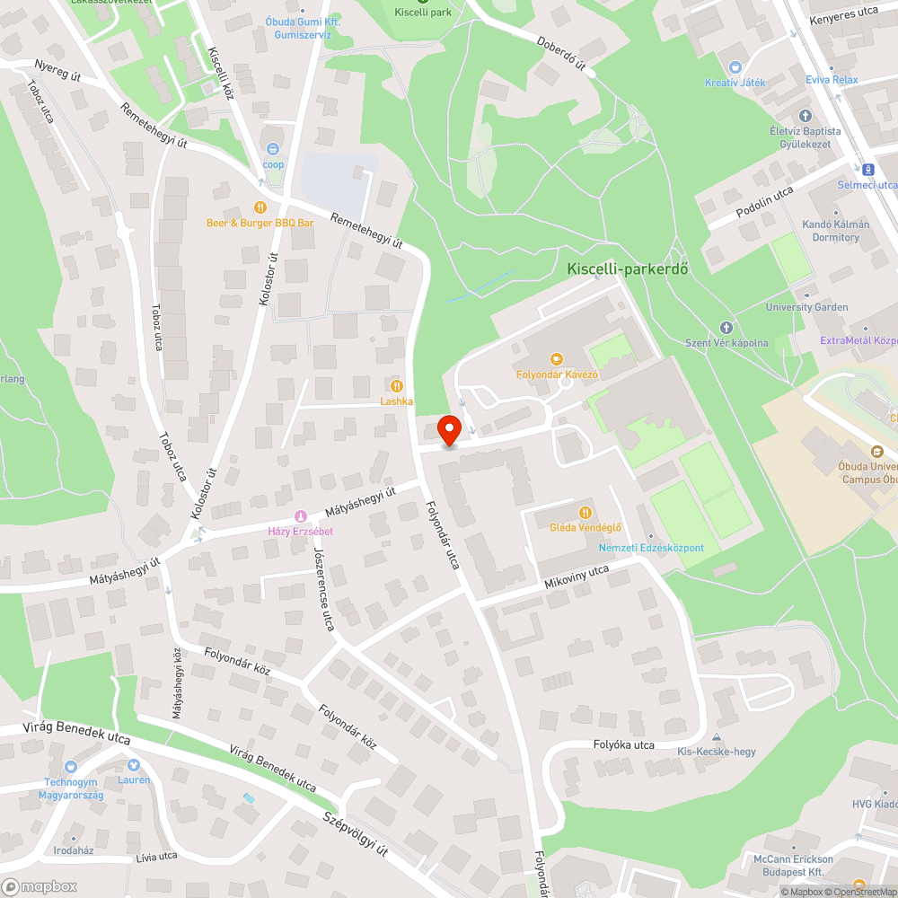 Kátyú az úton bejelentés helye