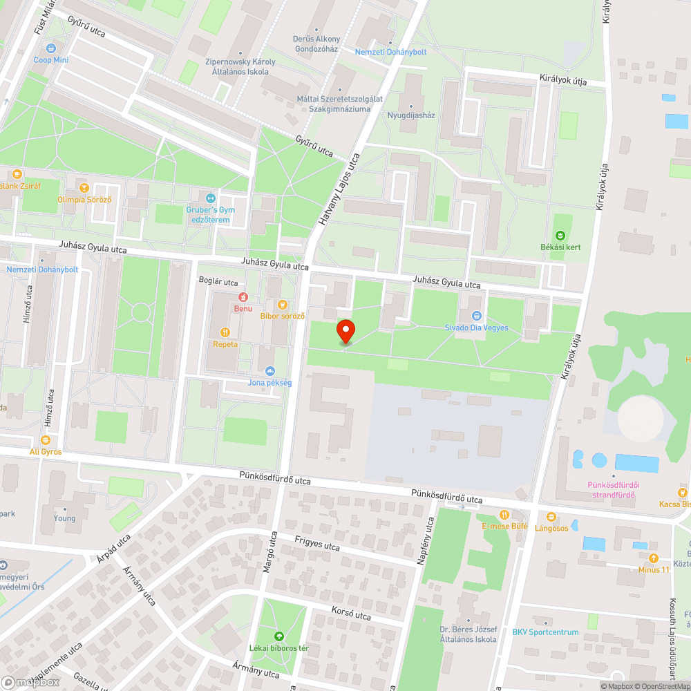 Járdánál kátyú bejelentés helye