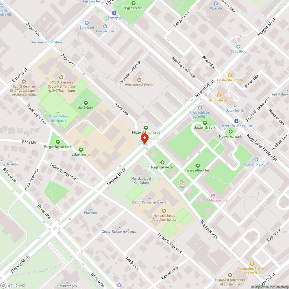 Elfelejtett gyalogos átkelőhely-felfestés bejelentés helye