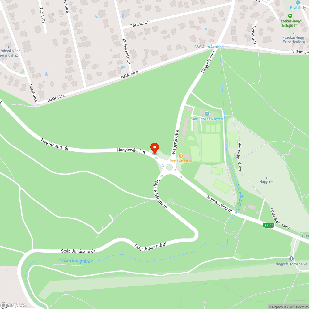 Kátyú bejelentés helye