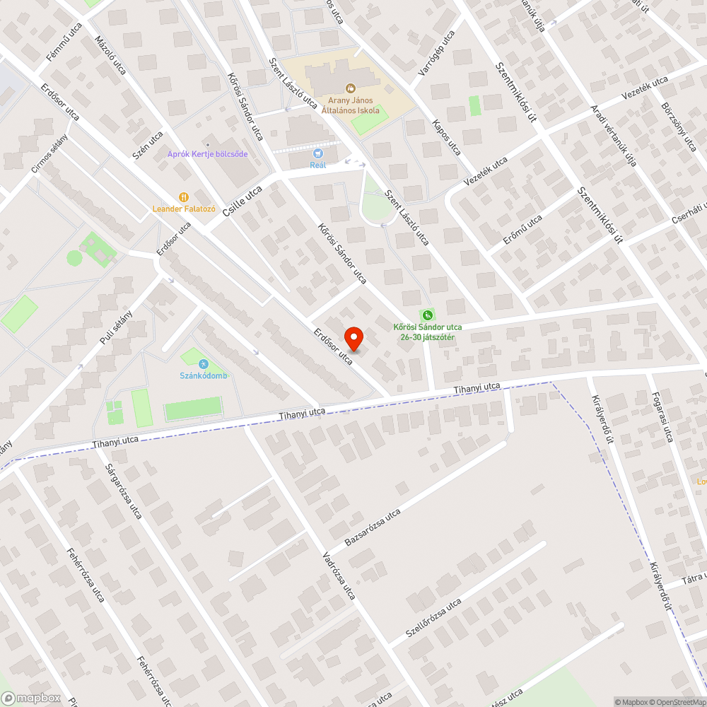 Javítandó kopóréteg bejelentés helye