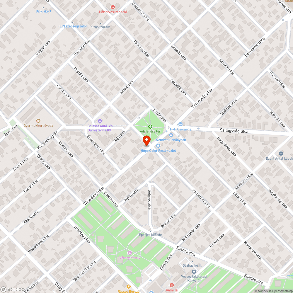 Kiégett lámpa bejelentés helye