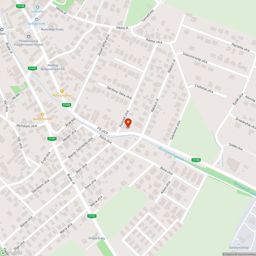 Teljesen gazos a patak bejelentés helye