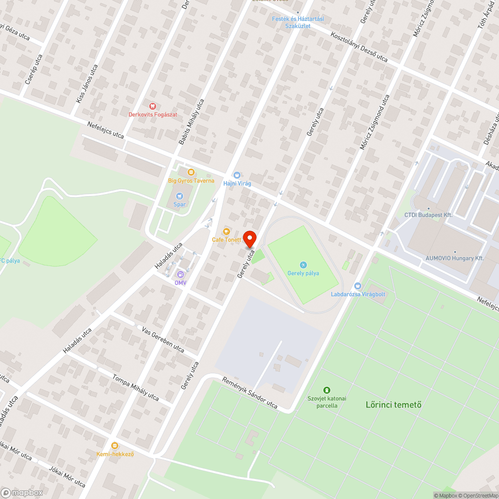 Balesetveszélyes homokozó bejelentés helye