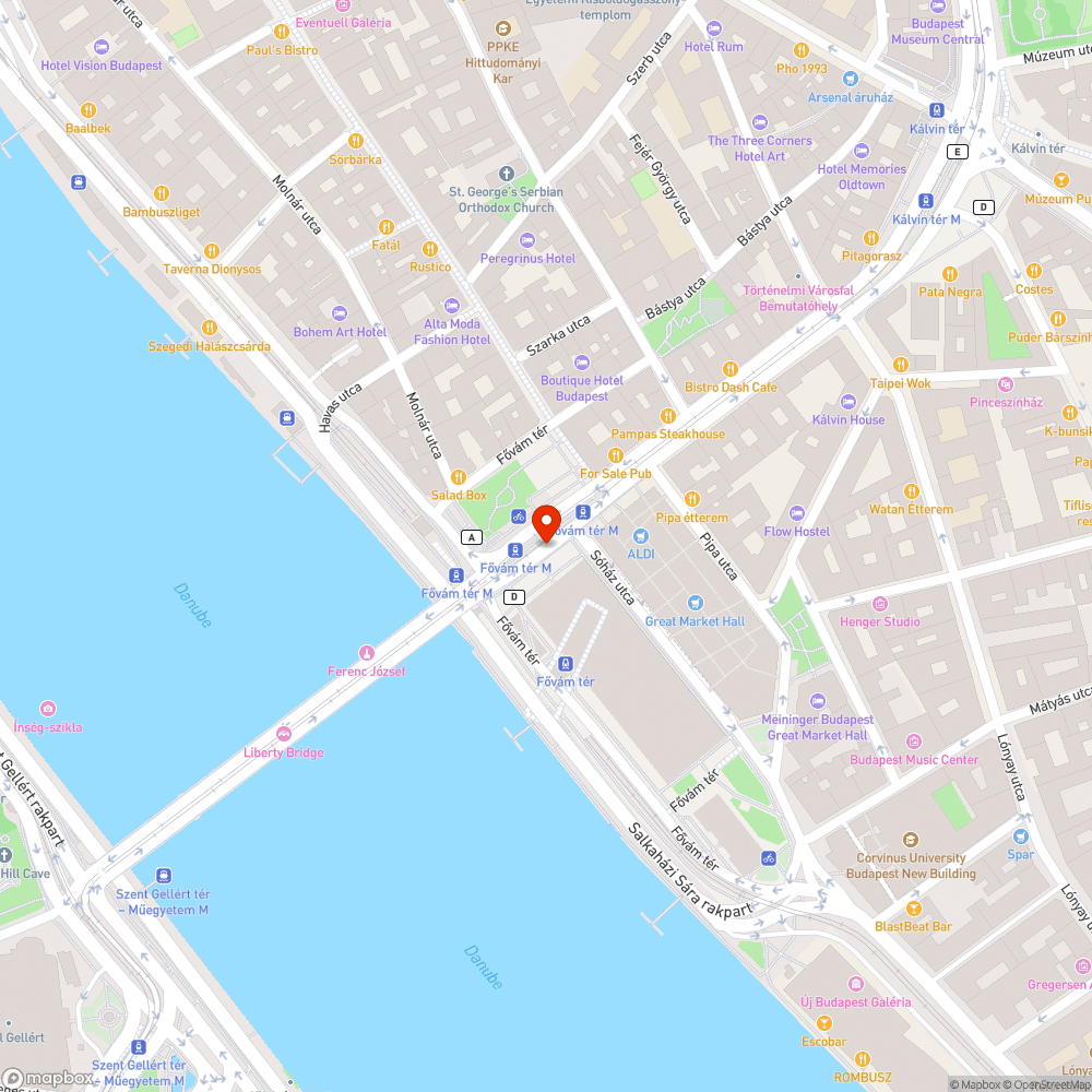 Graffitis várók (Fővám tér) bejelentés helye