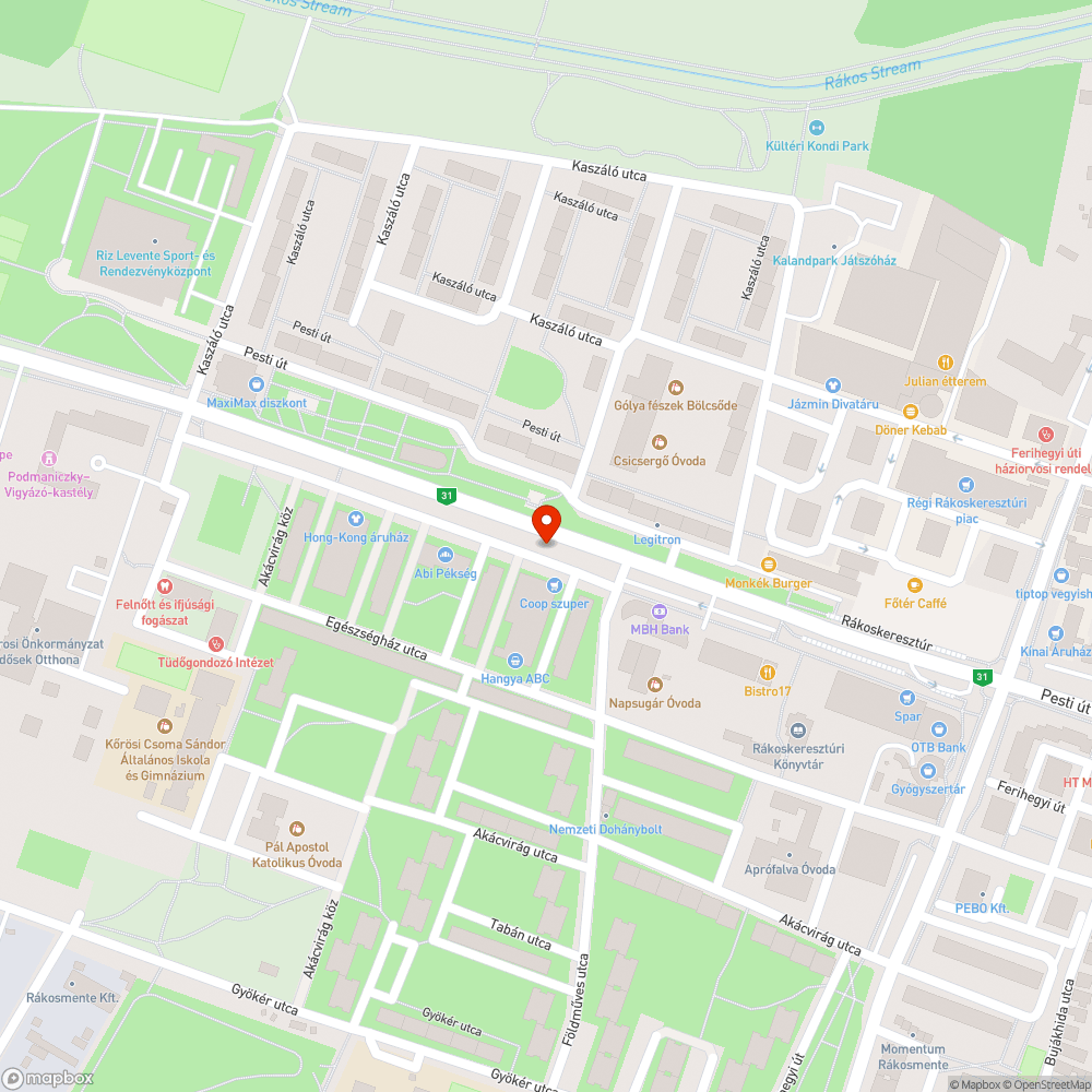 Elhagyott Opel bejelentés helye