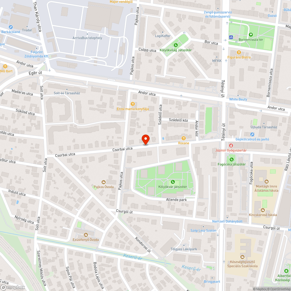 kátyú a Csorbai utcában bejelentés helye