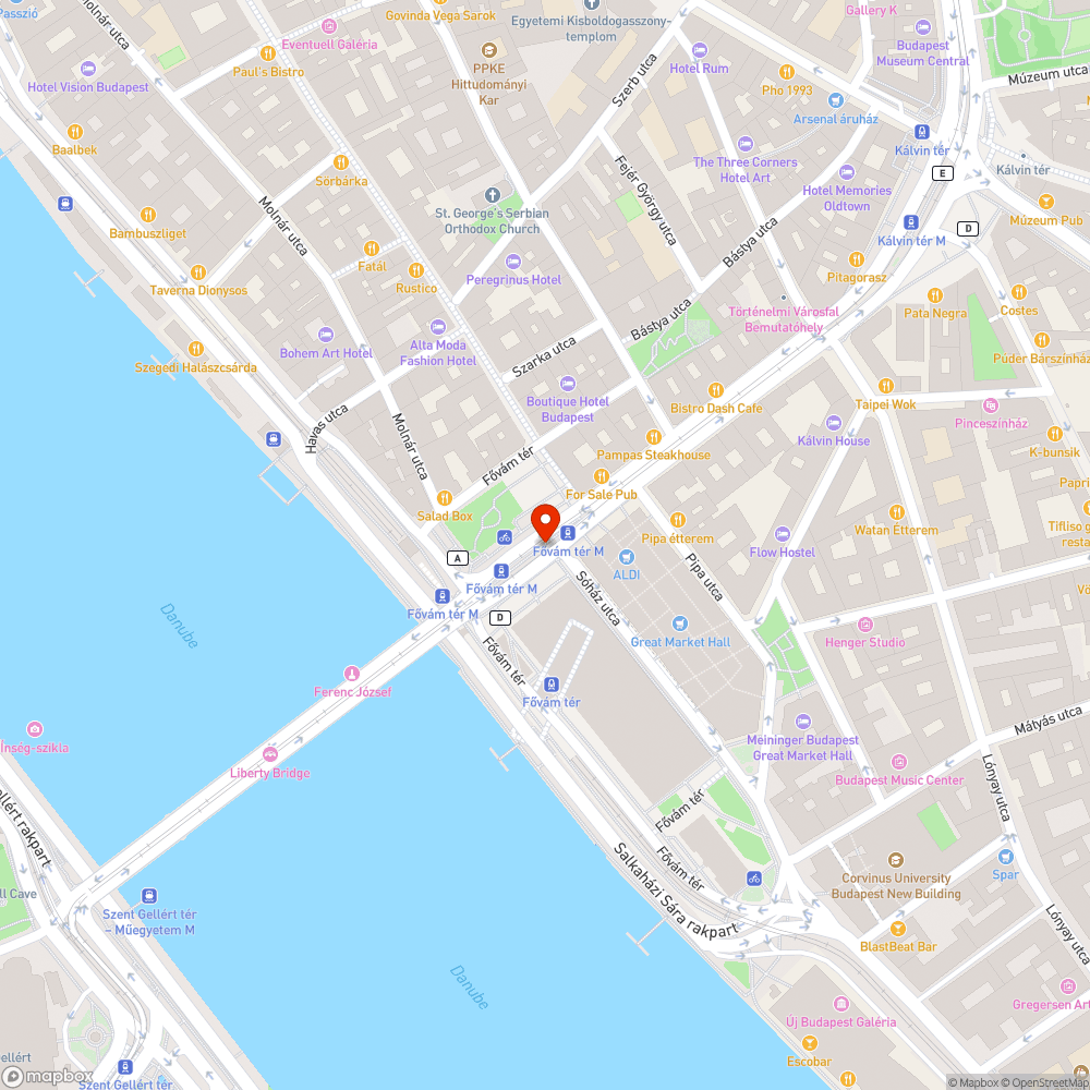 Obszcén graffiti a fővám téren bejelentés helye