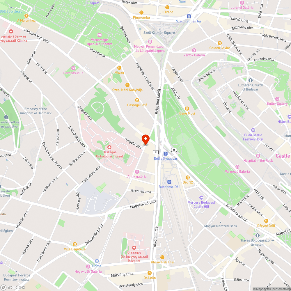 Járdára dőlt faldarab a Kékgolyó utcában bejelentés helye