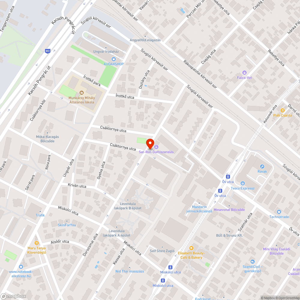 Elhagyott jármű bejelentés helye