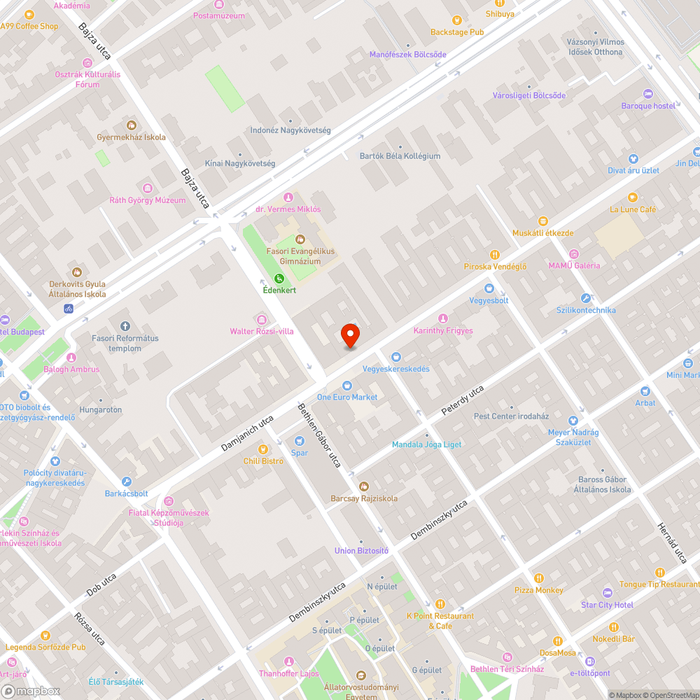 Törött pad bejelentés helye