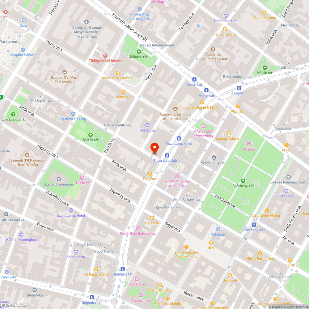 Növekvő, mély kátyú bejelentés helye