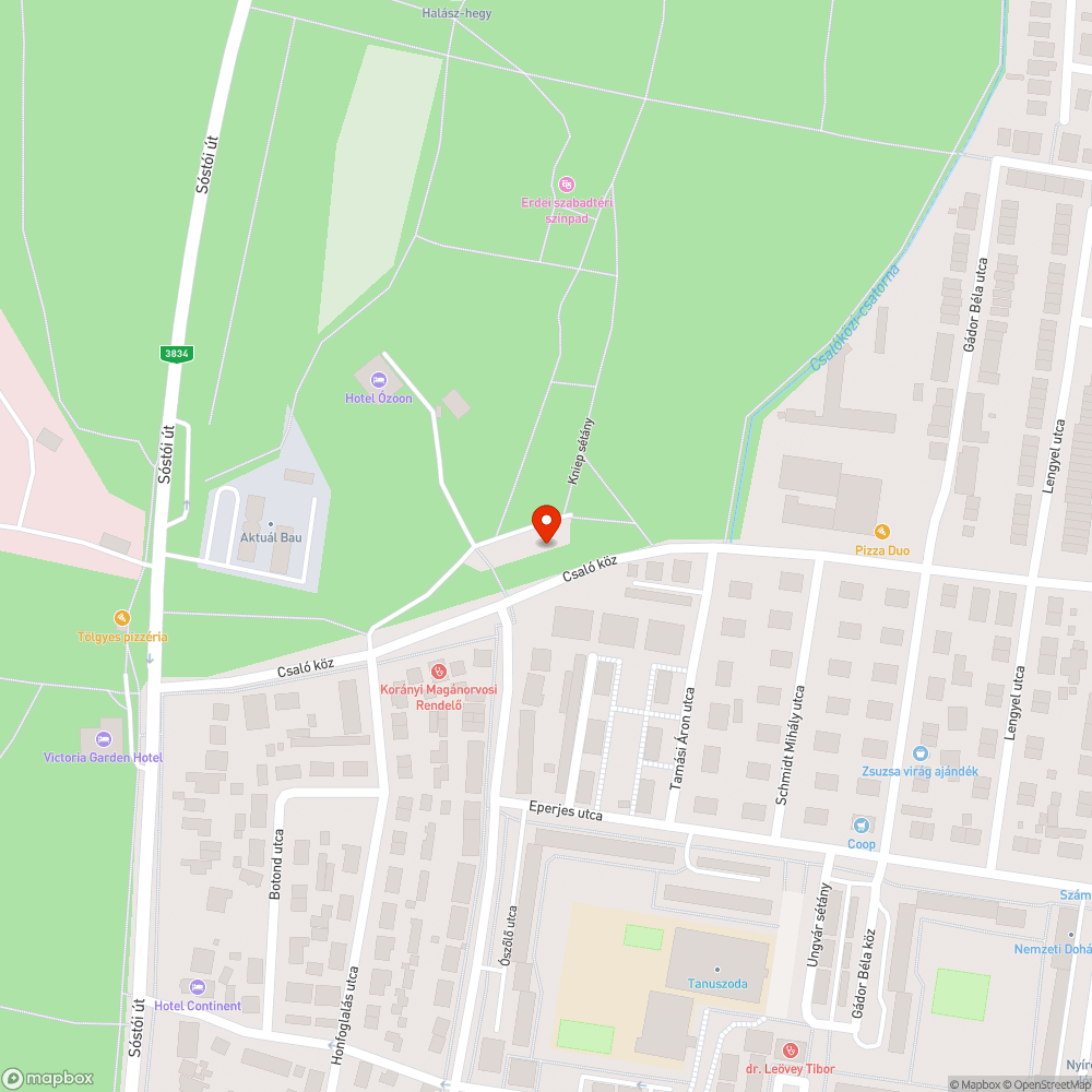 Kátyús parkoló bejelentés helye