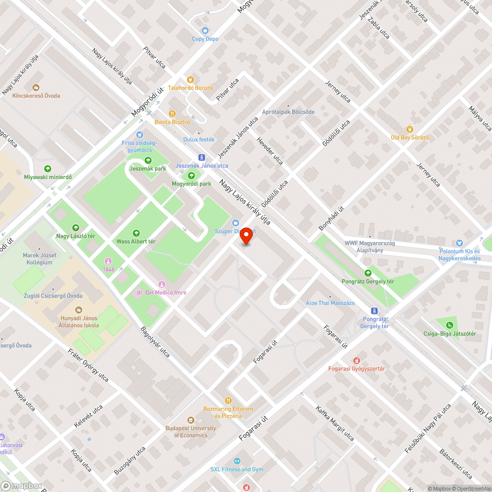 Eldugult csatornák és patkányluk bejelentés helye