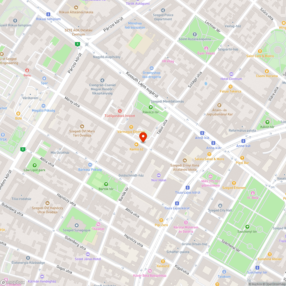 Növekvő kátyú az úttest közepén bejelentés helye