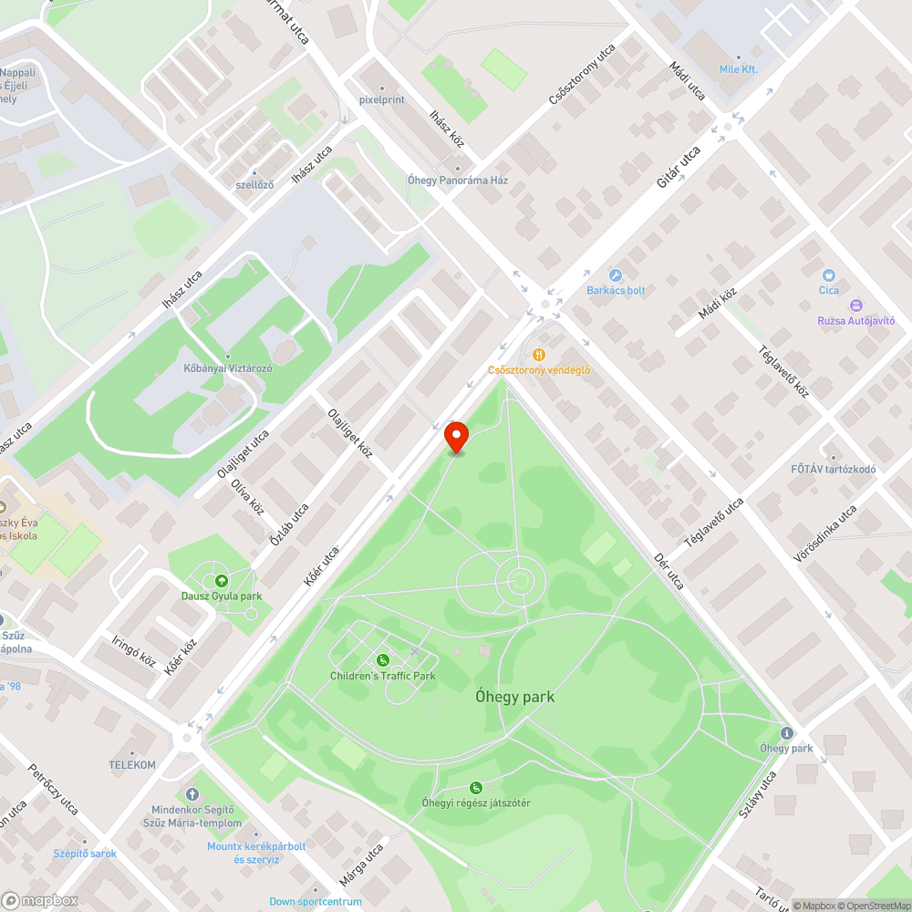 Futókör melletti világítás bejelentés helye