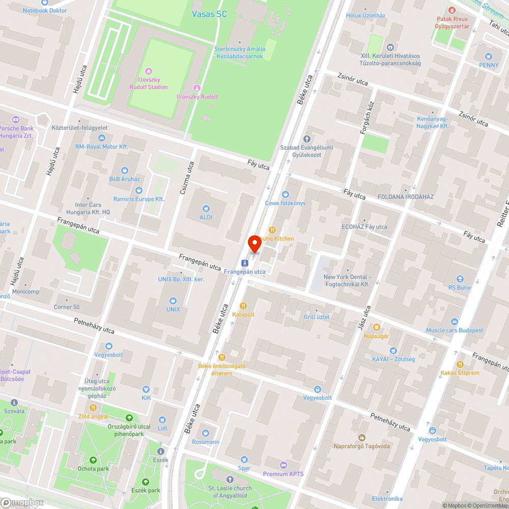 14-es villamos megálló oszlopai bejelentés helye