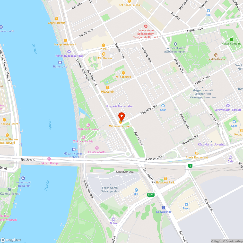 Lekopott felfestések a Vágóhíd utca torkolatánál bejelentés helye