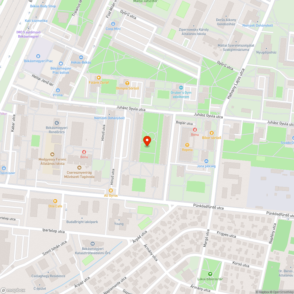 Botlásveszélyes bejelentés helye