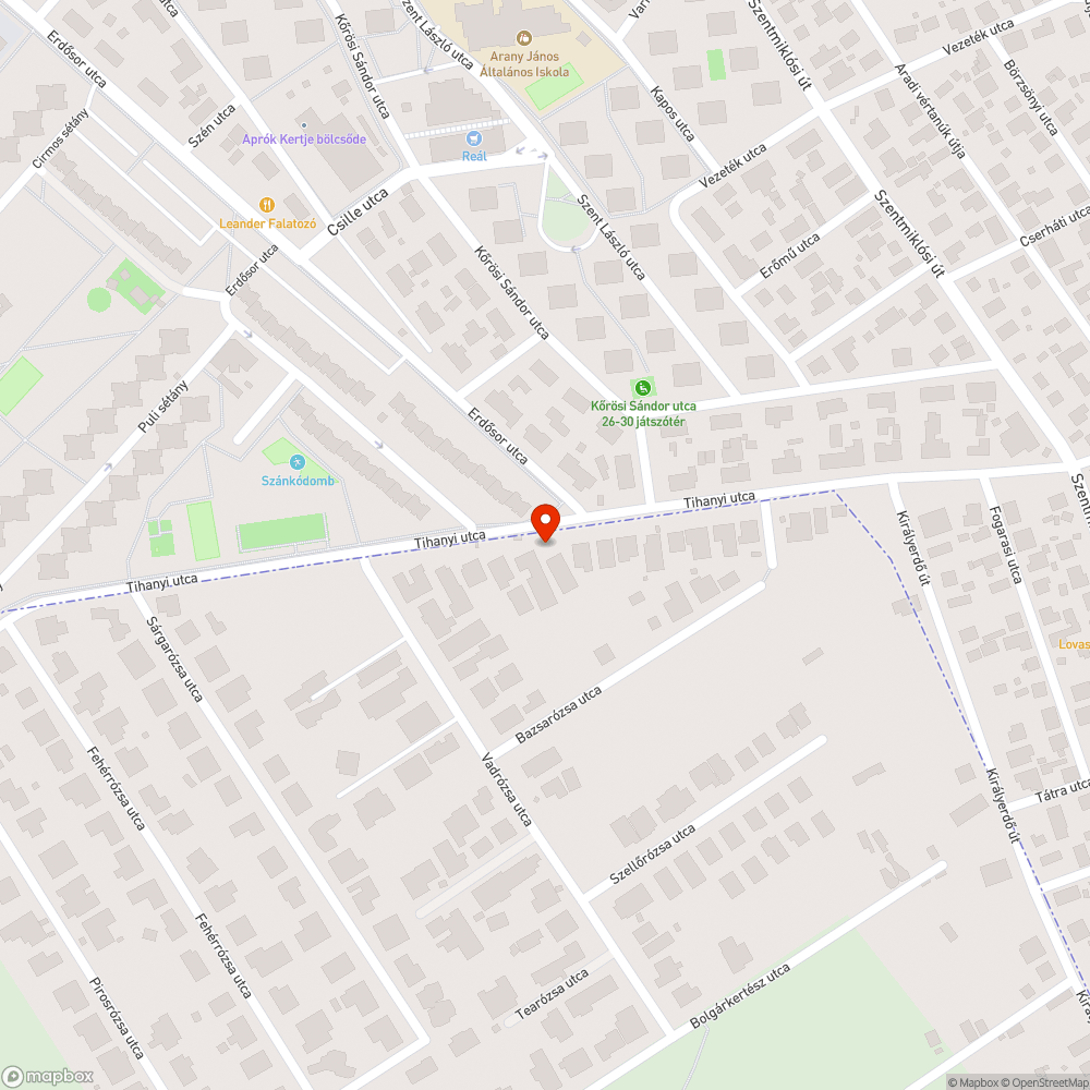 Földből kilógó elzáró bejelentés helye