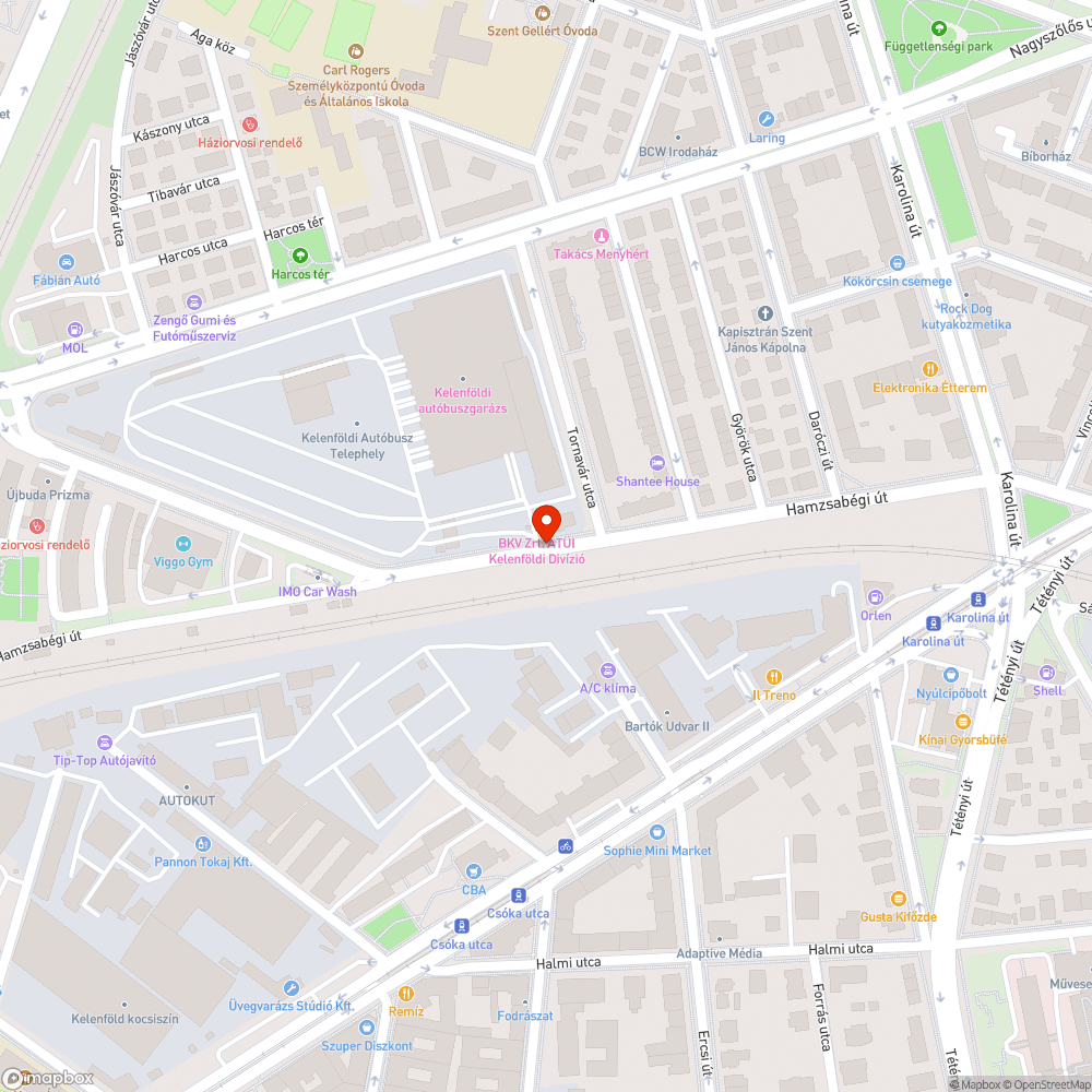 Elhagyott autók bejelentés helye