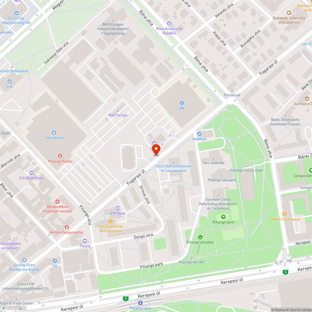 Megsüllyedt útburkolat, kátyú. bejelentés helye