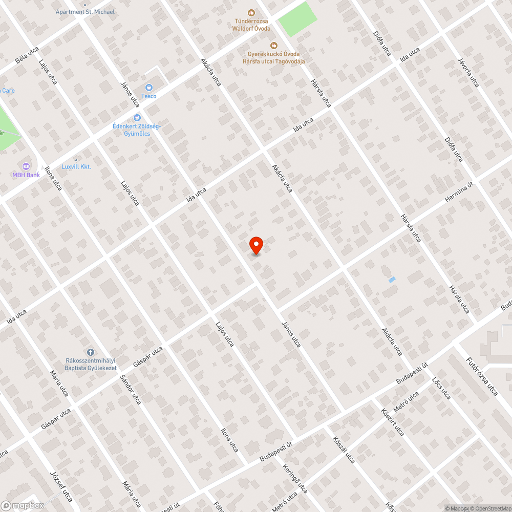 Sérült vízelvezető bejelentés helye