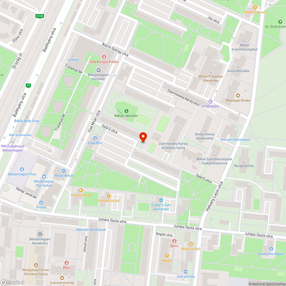 Virágládák bejelentés helye