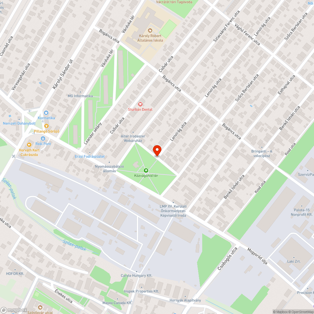 Megrongált telefonfülke bejelentés helye