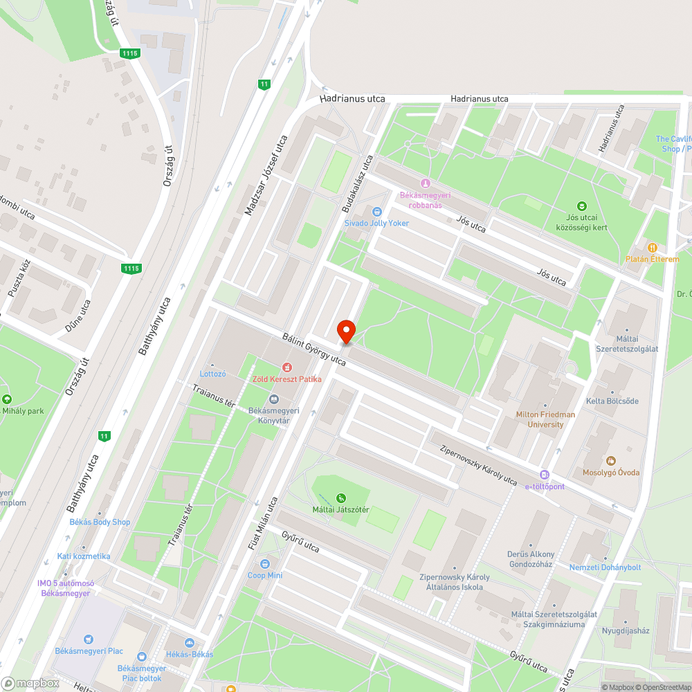 Kátyú bejelentés helye