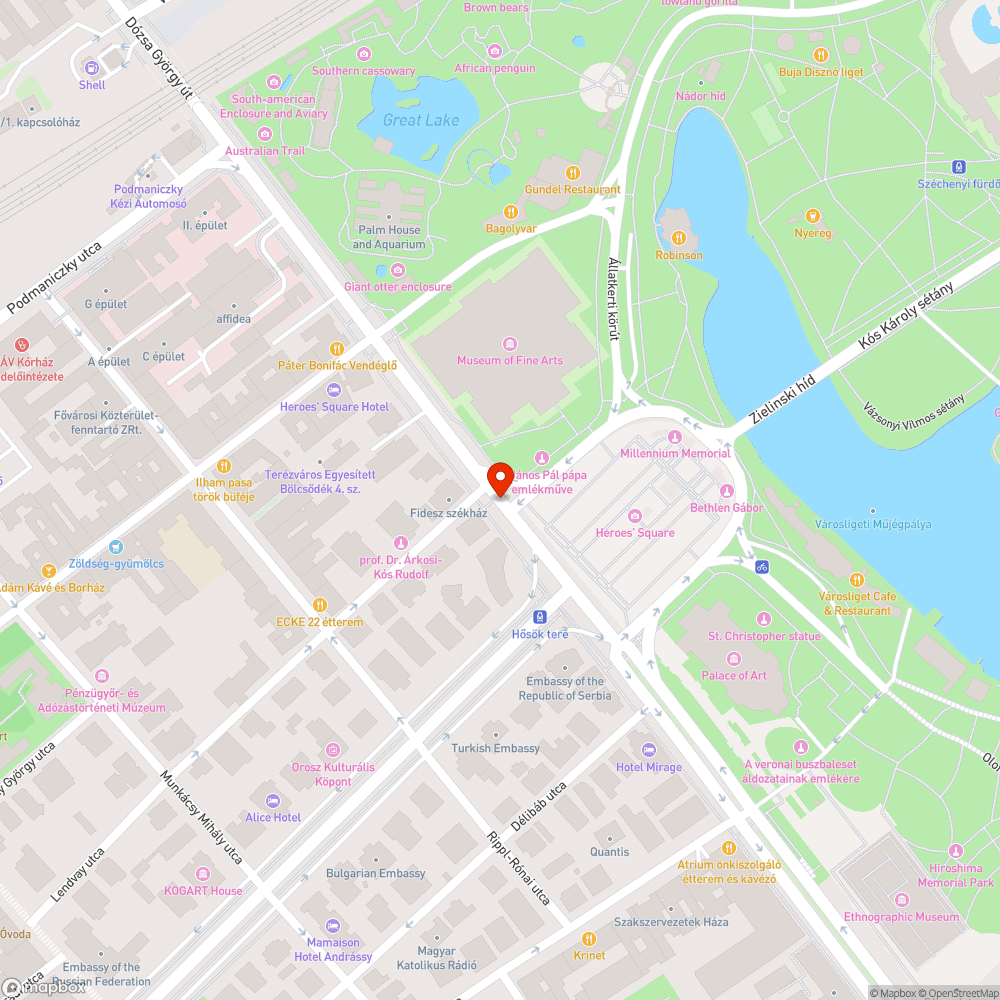 Kátyú a kerékpárúton bejelentés helye