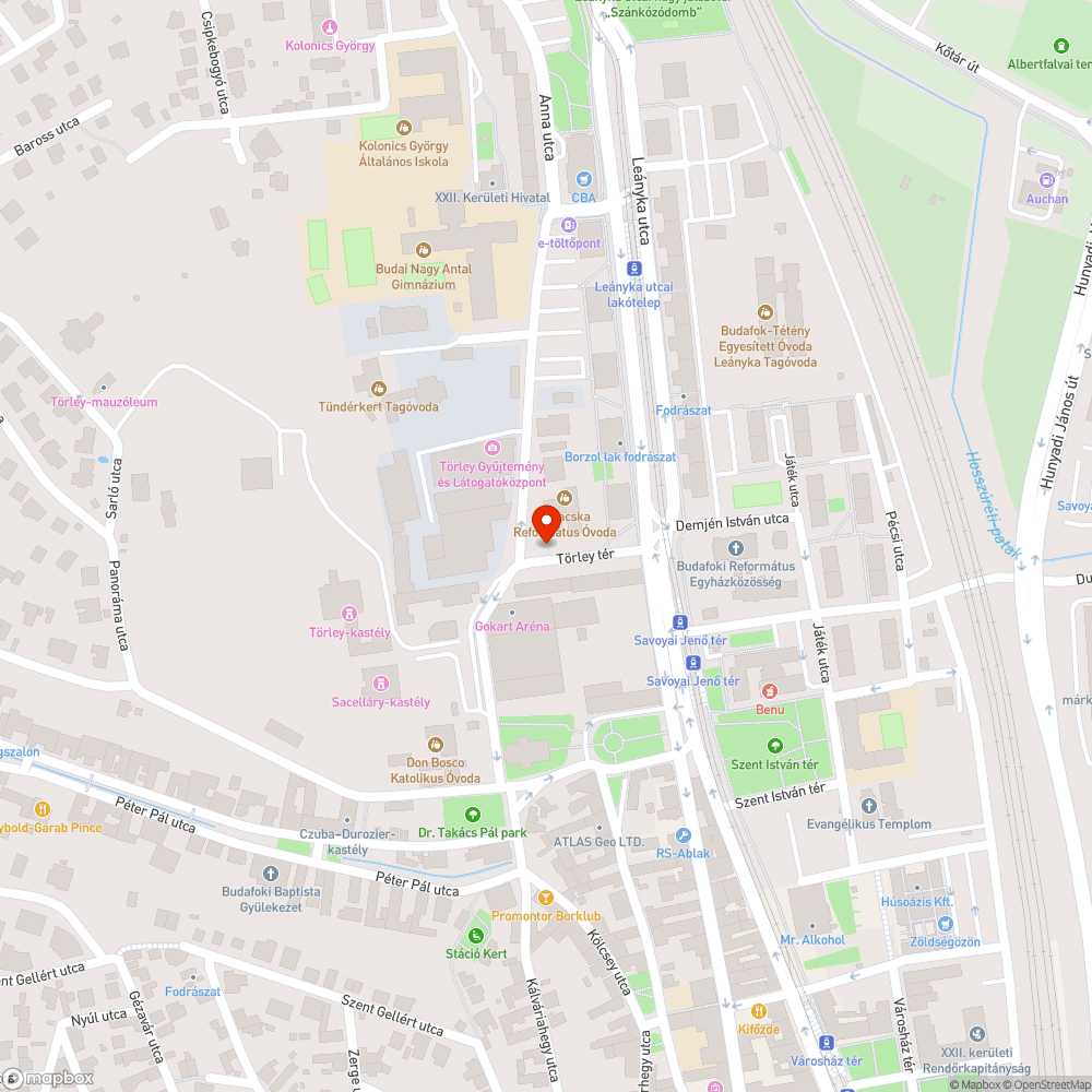 Kőtömb és ajtó bejelentés helye