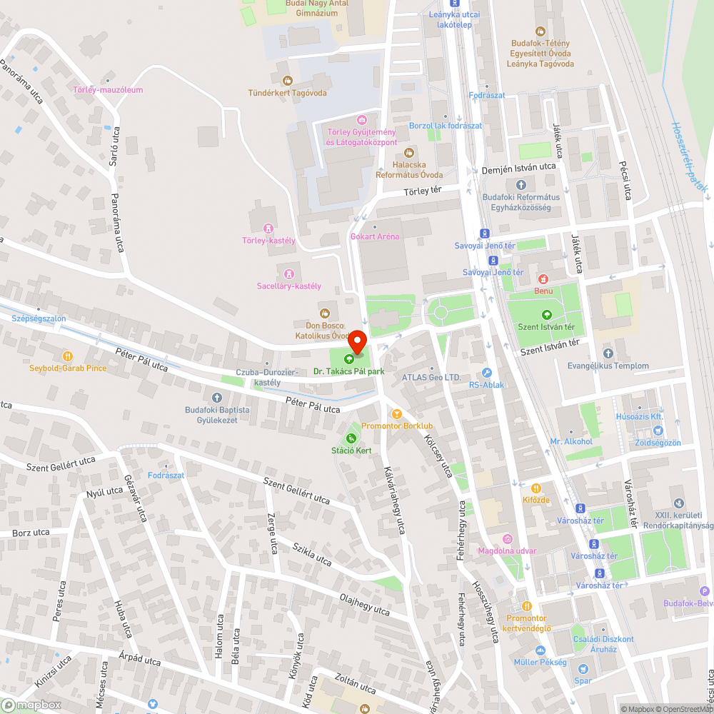 Dr. Takács Pál park fái bejelentés helye