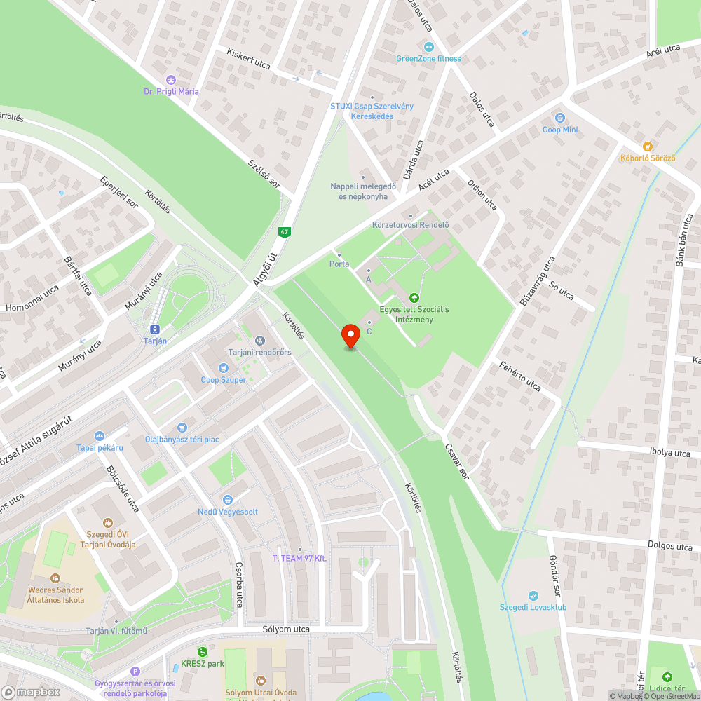 Kiserdő sok szeméttel bejelentés helye