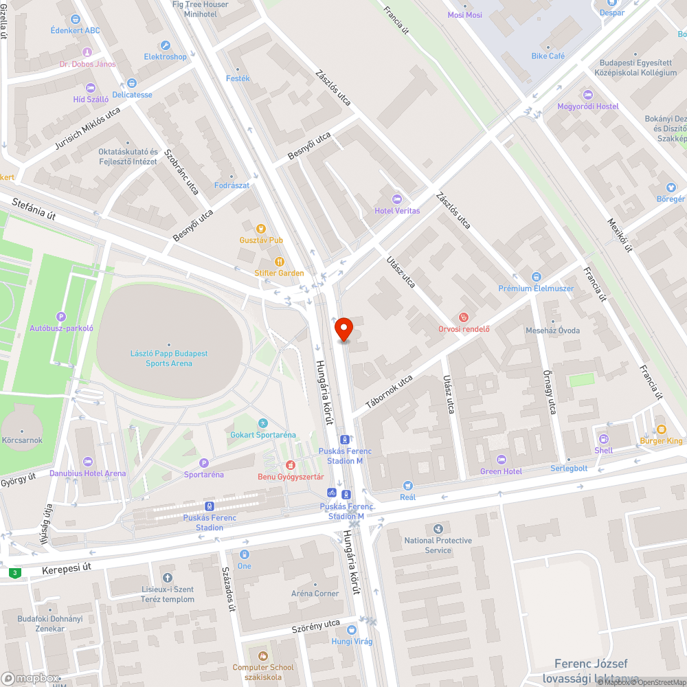 Megsüllyedt útburkolat bejelentés helye