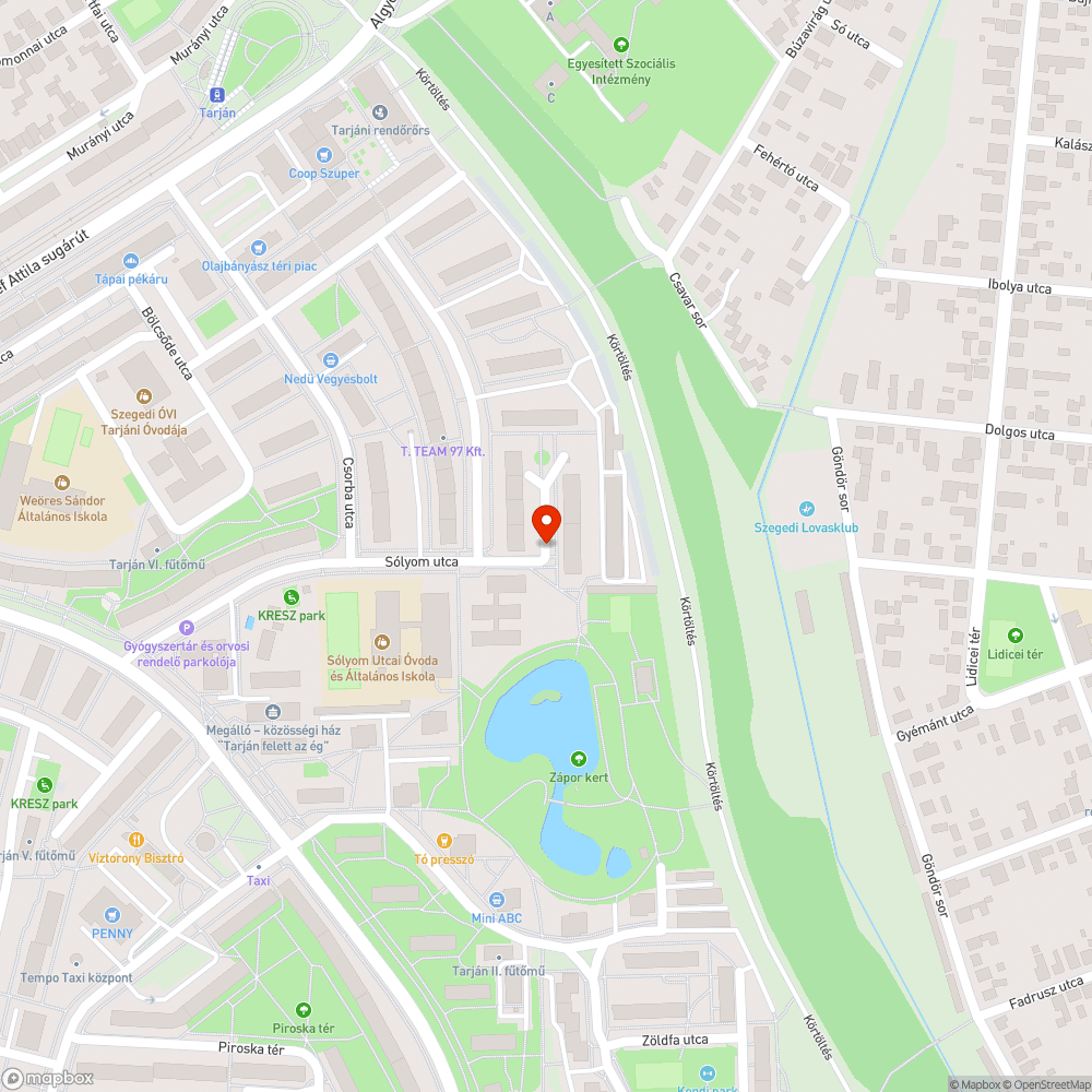 Tönkretett zöldterület bejelentés helye