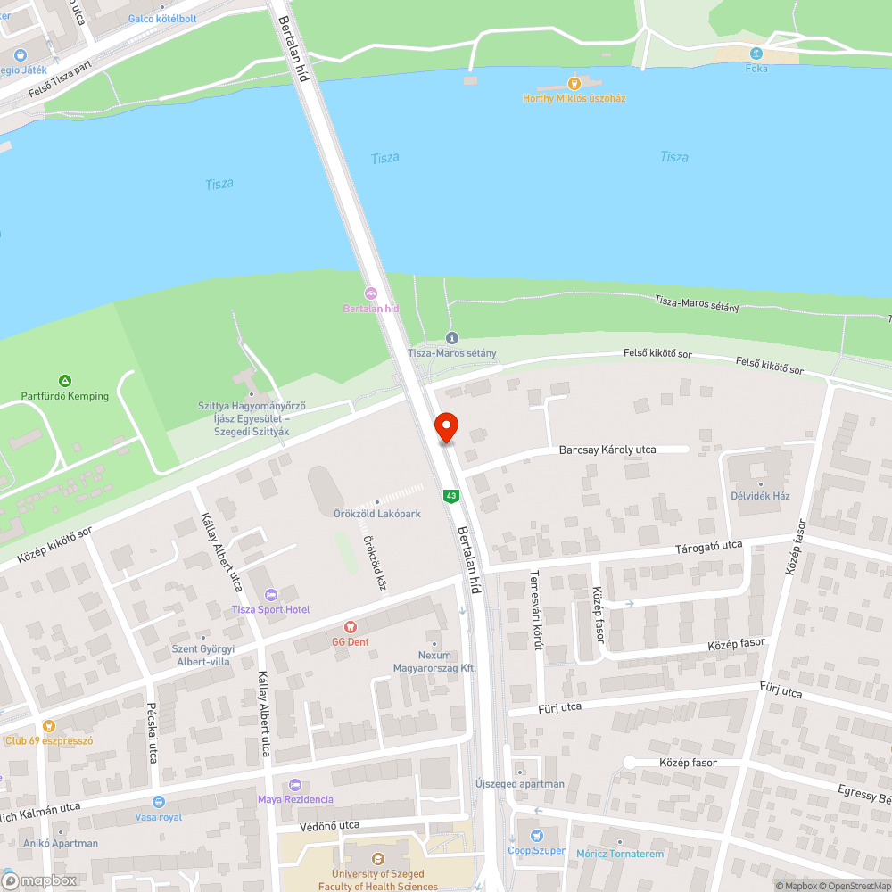 Veszélyes táblacsonk a Bertalan hídon bejelentés helye