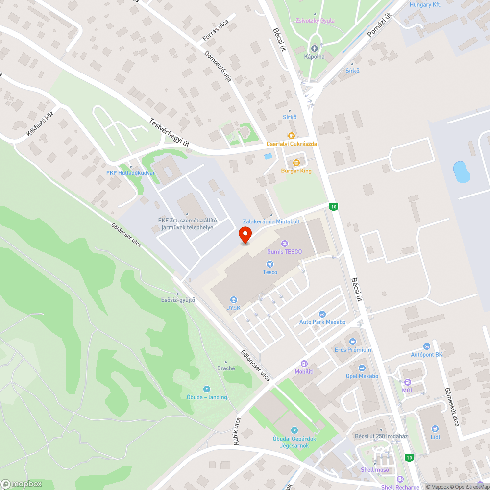 Jelzőlámpa bejelentés helye