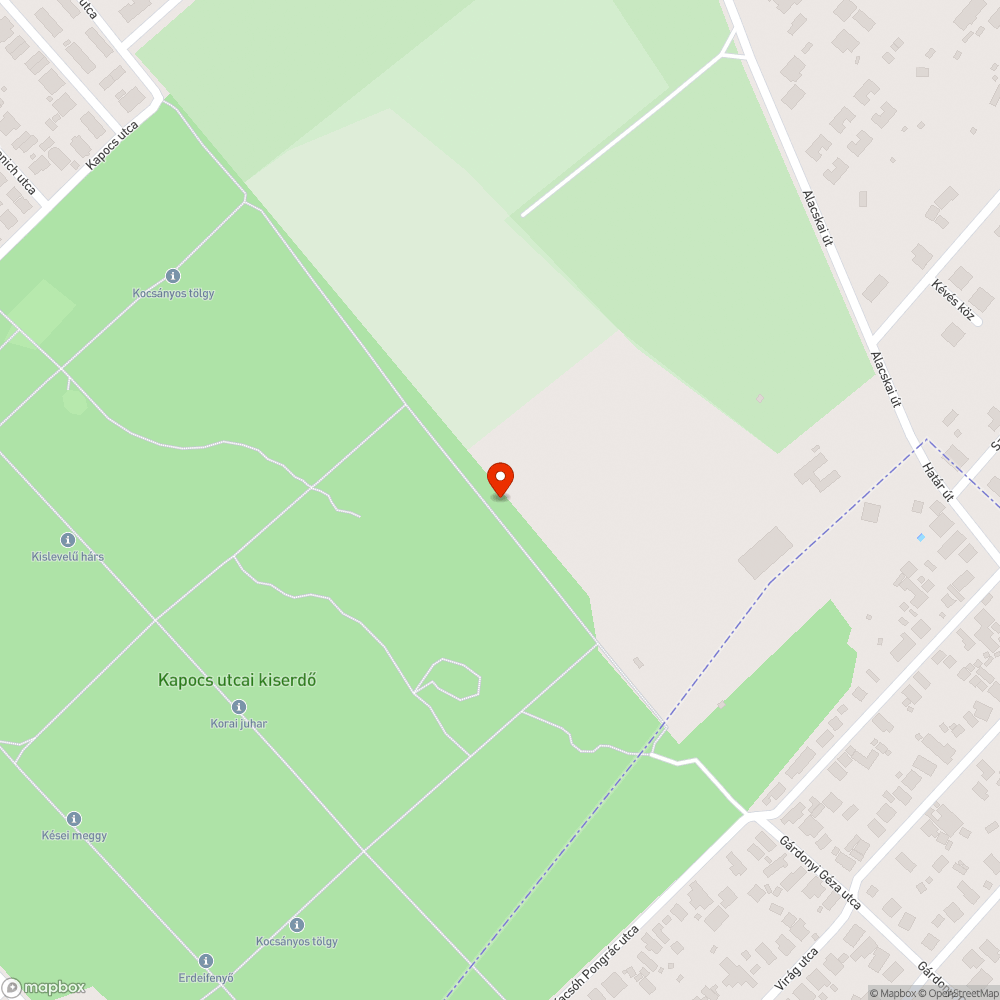 Szemét a Pestimrei kiserdőben bejelentés helye